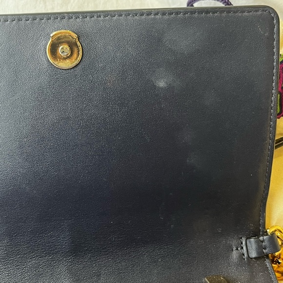 TORY BURCH Patent Leather Wallet On Chain Black - Picture 6 of 9